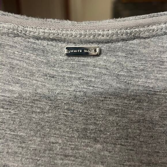 White House Black Market Mercury Silver Foil V-Neck Dolman Top - Small Petite - Picture 11 of 16